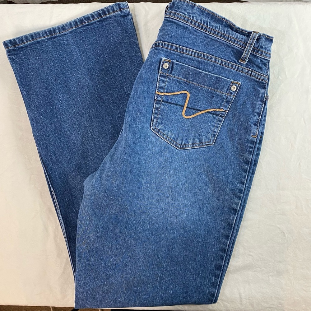 Vintage Zena Medium Wash Wide Leg Boot Cut Mom Jeans Size 32